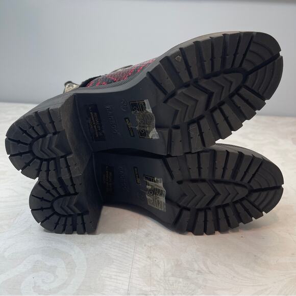 Bamboo snakeskin combat lace up boots 7.5 - Picture 9 of 14